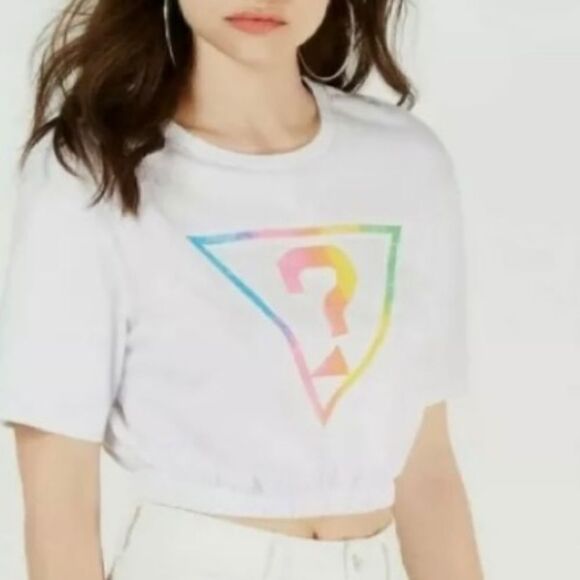 ‎Y2K Guess Originals 1981 White Crop Top -- XS - Picture 4 of 12